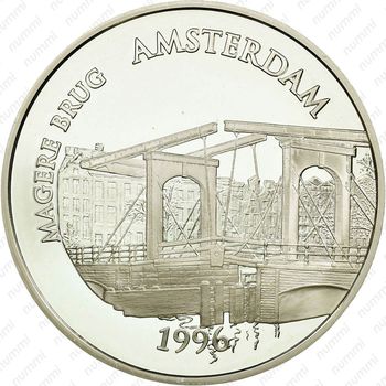 100 франков 1996, Памятники архитектуры - Магере-Брюг, Амстердам [Франция] - Аверс