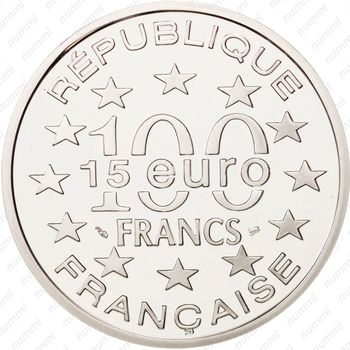 100 франков 1997, Памятники архитектуры - Собор Святого Николая, Хельсинки [Франция] - Реверс
