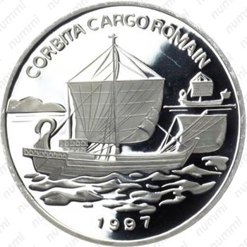 1000 франков 1997, Римские грузовые корабли [Республика Конго] - Реверс