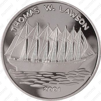 1000 франков 2001, Томас У. Лоусон [Республика Конго] - Реверс