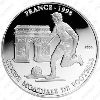 1000 франков 2002, Чемпионат мира по футболу 1998, Франция [Чад] - Реверс