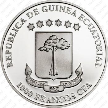 1000 франков 2014, Фернан ду По, Серебро [Гвинея] - Аверс