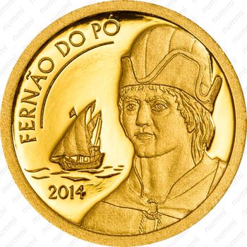 1000 франков 2014, Фернан ду По, Золото [Гвинея] - Реверс