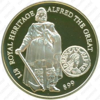 2 фунта 1996, Королевское наследие - Альфред Великий [Фолклендские острова] - Реверс
