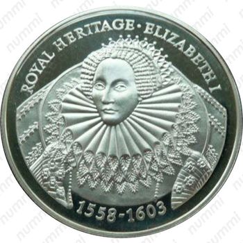2 фунта 1996, Королевское наследие - Елизавета I [Фолклендские острова] - Реверс