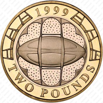 2 фунта 1999, Чемпионат мира по регби [Великобритания] - Реверс