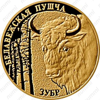 50 рублей 2006, Беловежская пуща - Зубр [Беларусь] - Реверс