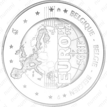 500 франков 2000, Карл V [Бельгия] - Реверс