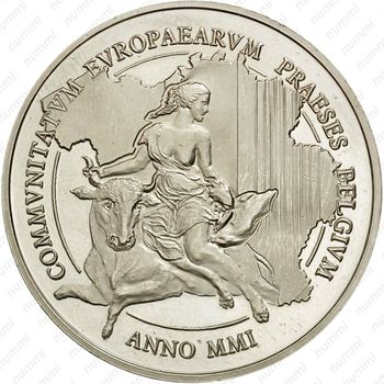 500 франков 2001, Президентство Бельгии в ЕС [Бельгия] - Аверс