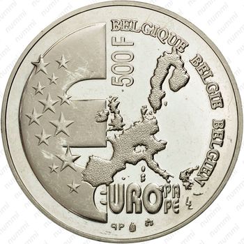 500 франков 2001, Президентство Бельгии в ЕС [Бельгия] - Реверс
