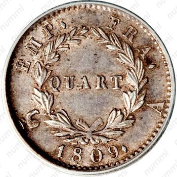 ¼ франка 1809 [Франция] - Реверс