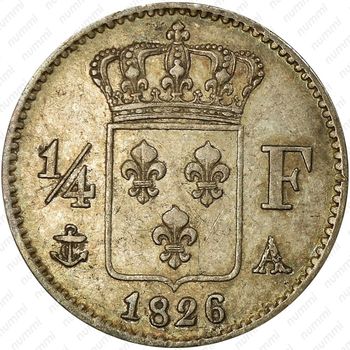 ¼ франка 1825-1830 [Франция] - Реверс