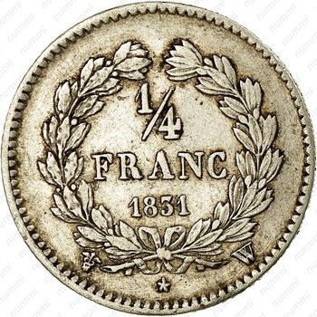 ¼ франка 1831-1845 [Франция] - Реверс