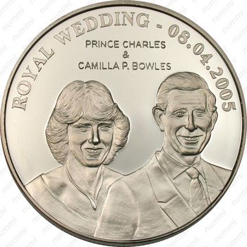 1 доллар 2005, Свадьба Принца Чарльза и Камиллы Паркер-Боулз [Австралия] - Реверс