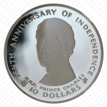 10 долларов 1980, 10 лет Независимости [Австралия] - Аверс