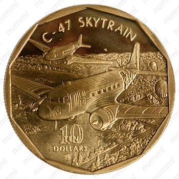10 долларов 1991, Douglas C-47 Skytrain [Австралия] - Реверс
