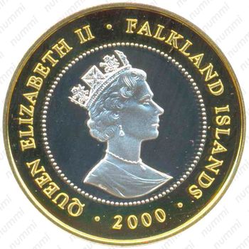 2 фунта 2000, 100 лет со дня рождения Королевы-матери [Фолклендские острова] - Аверс