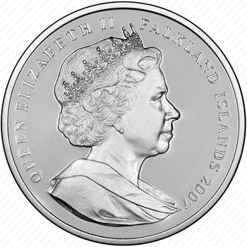 2 фунта 2007, Елизавета II [Южная Георгия и Южные Сандвичевы Острова] - Аверс