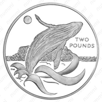 2 фунта 2015, Горбатый кит [Южная Георгия и Южные Сандвичевы Острова] - Реверс