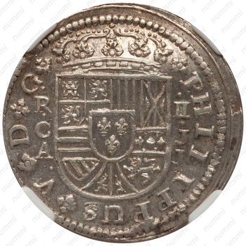 2 реала 1717-1726, Отметка монетного двора "СА" - Куэнка [Испания] - Аверс