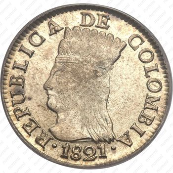 2 реала 1820-1823 [Колумбия] - Аверс