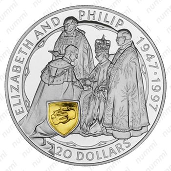 20 долларов 1997, 50 лет свадьбе Королевы Елизаветы II и Принца Филиппа [Австралия] - Реверс