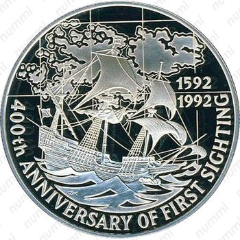 5 фунтов 1992, 400 лет открытию Фолклендских островов [Фолклендские острова] - Реверс