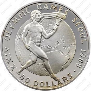 50 долларов 1987, XXIV летние Олимпийские Игры, Сеул 1988 [Австралия] - Реверс