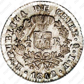 ½ реала 1841-1842 [Чили] - Реверс