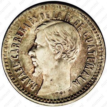 ½ реала 1859-1861 [Гватемала] - Аверс