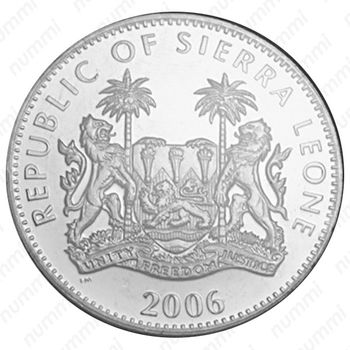 1 доллар 2006, Динозавры - Тираннозавр [Сьерра-Леоне] - Аверс