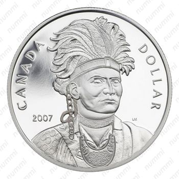 1 доллар 2007, Празднование Thayendanegea [Канада] - Реверс