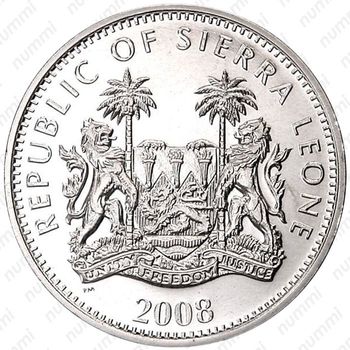 1 доллар 2008, Животные - Дукер [Сьерра-Леоне] - Аверс
