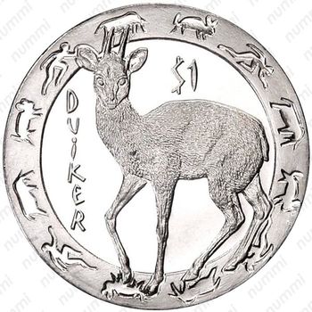 1 доллар 2008, Животные - Дукер [Сьерра-Леоне] - Реверс
