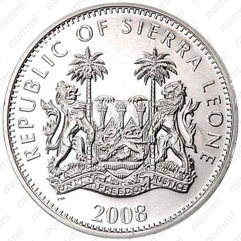 1 доллар 2008, Животные - Карликовый бегемот [Сьерра-Леоне] - Аверс