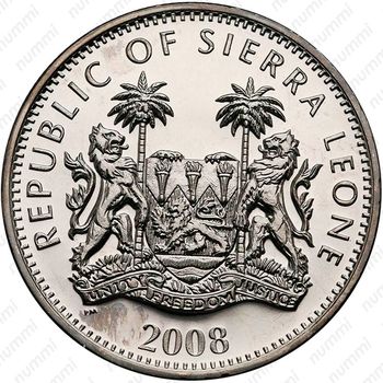 1 доллар 2008, Животные - Медоед [Сьерра-Леоне] - Аверс