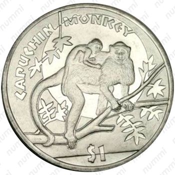 1 доллар 2009, Обезьяны - Капуцин [Сьерра-Леоне] - Реверс