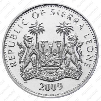 1 доллар 2009, Обезьяны - Мартышка диана [Сьерра-Леоне] - Аверс