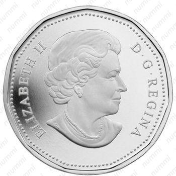 1 доллар 2012, 25 лет долларовой монете "Луни" [Канада] - Аверс