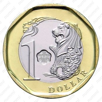1 доллар 2013-2018 [Сингапур] - Реверс