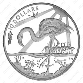 1 доллар 2015, Розовый фламинго [Британские Виргинские острова] - Реверс