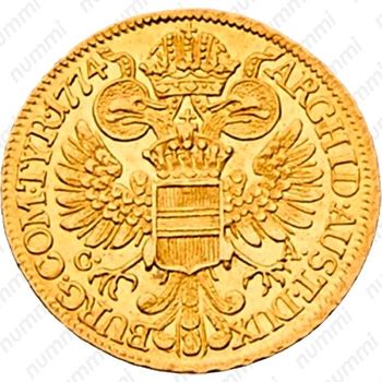 1 дукат 1765-1780, Мария Терезия - орел с гербом Австрии в центре [Австрия] - Реверс
