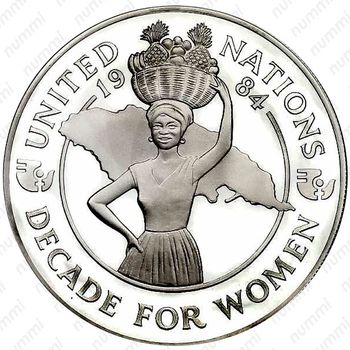 10 долларов 1984-1985, Десятилетие женщин ООН [Ямайка] - Реверс