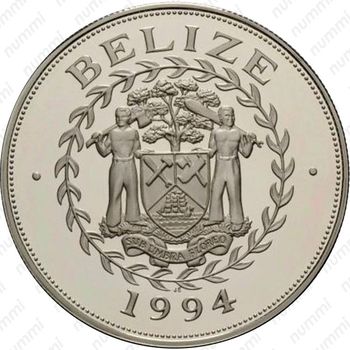 10 долларов 1994, Чемпионат мира по футболу 1994 [Белиз] - Аверс