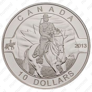 10 долларов 2013, О, Канада - Канадская королевская конная полиция [Канада] - Реверс