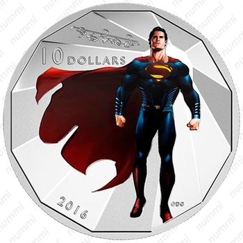 10 долларов 2016, Бэтмен против Супермена - Супермен [Канада] - Реверс