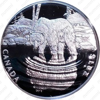 10 долларов 2016, Отражения дикой природы - Медведь Гризли [Канада] - Реверс