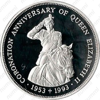 2 доллара 1993, 40 лет коронации Королевы Елизаветы II [Белиз] - Реверс