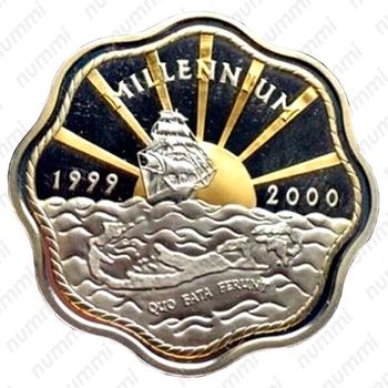 2 доллара 2000, Миллениум [Бермудские Острова] - Реверс