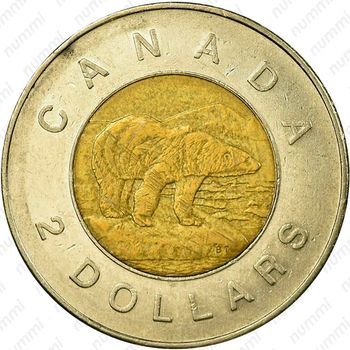 2 доллара 2006, 10 лет с начала чекана монет 2 доллара [Канада] - Реверс